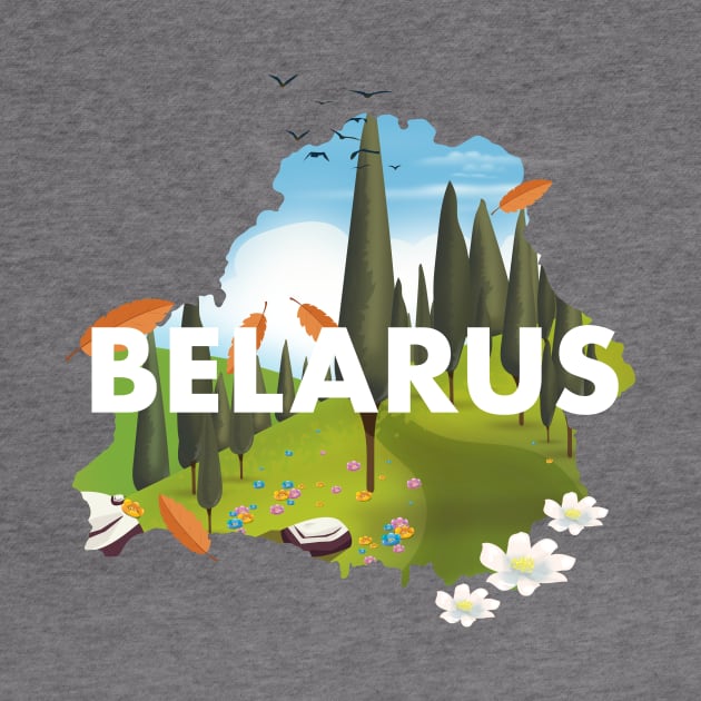 Belarus map travel poster by nickemporium1